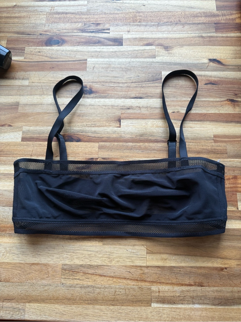 Negative Underwear Black Sieve  Bandeau with Adjustable Straps
